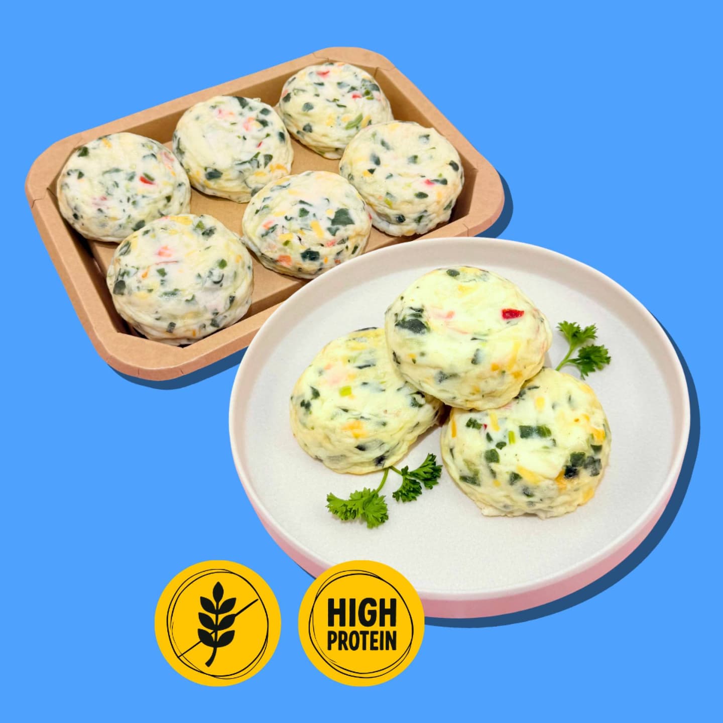 Spinach & Red Pepper Egg Bites (6-Pack)